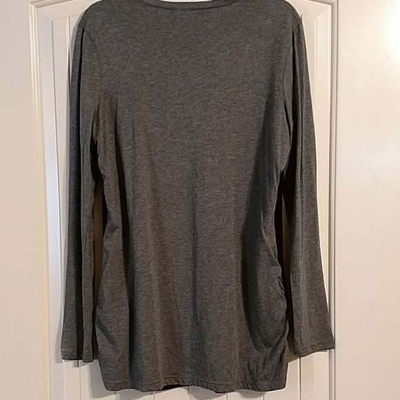 Cato wine velour and gray knit top - Picture 4 of 5